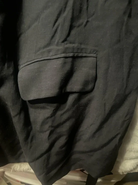 Women’s Tailored dark gray Ponte Blazer - Classic Single-Button Jacket - Picture 7 of 12